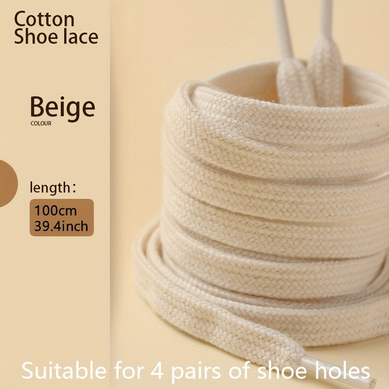 Canvas Shoe Laces White Multi-Size Durable Shoe Accessories