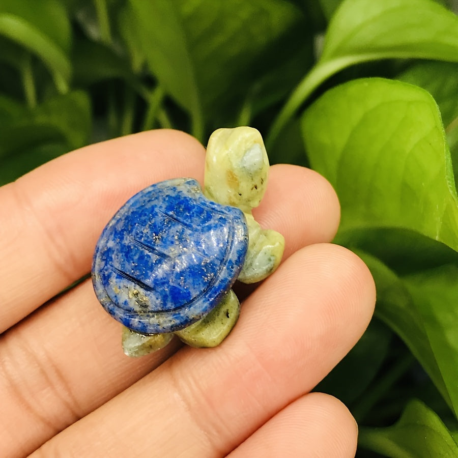 Натуральная кристальная фигурка черепахи для домашнего декора, украшение для аквариума