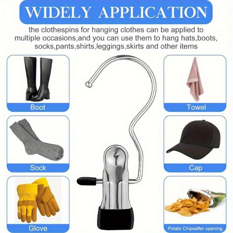 Набор тяжелых стальных вешалок и зажимов для стирки и домашнего хранения, 10/20 штук