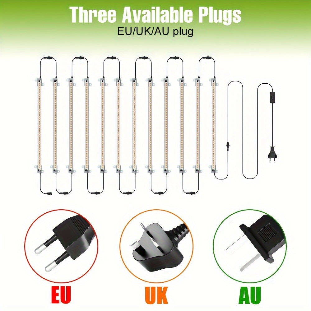 220V Full Spectrum LED Grow Light with 12 Heads 50cm for Indoor Plants Hydroponics Greenhouse