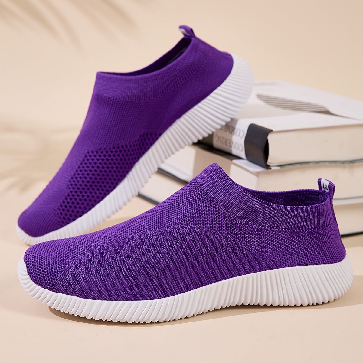 Women's Mesh Slip-On Sneakers, Casual Low Top Running Shoes