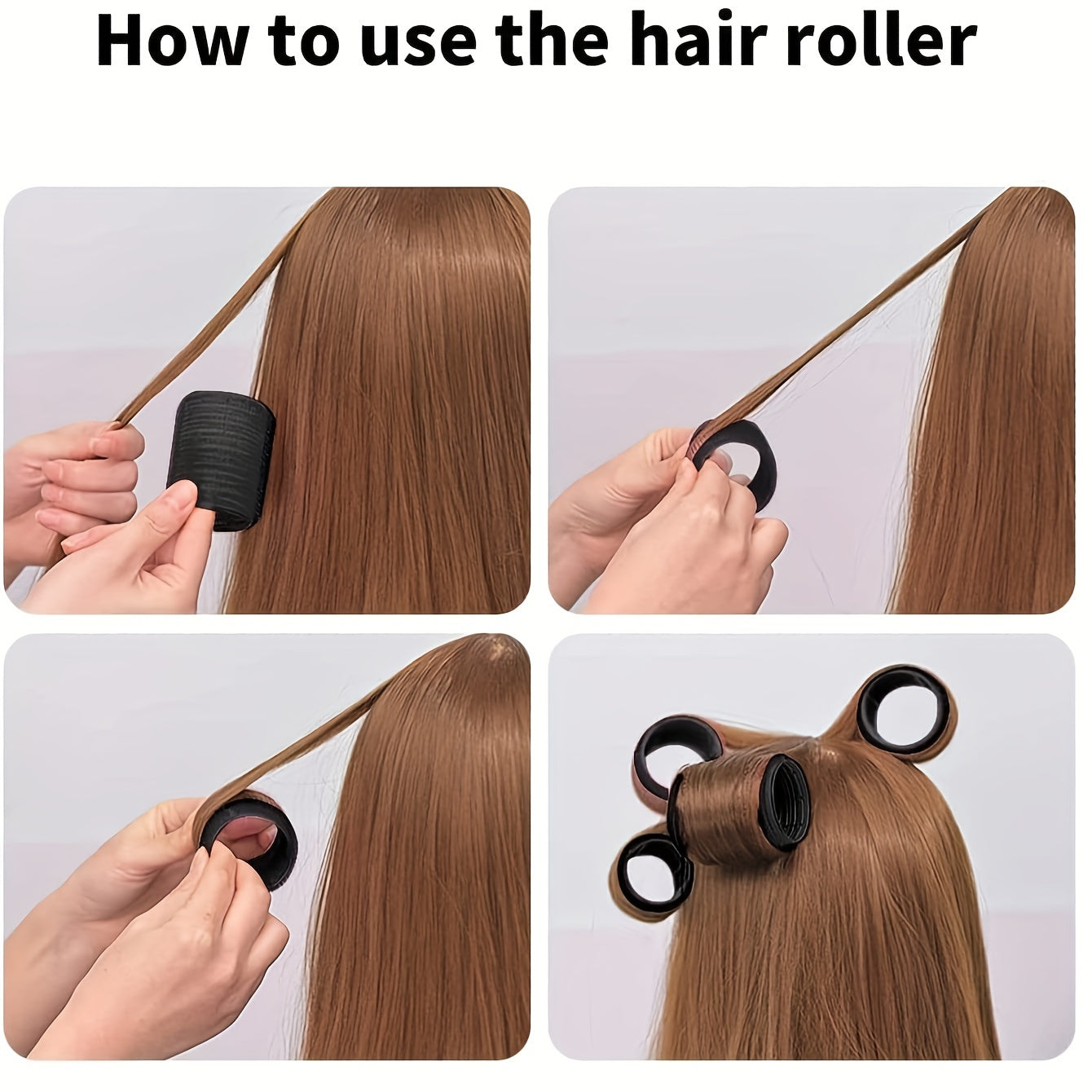 Set de rulos para cabello sin calor para mujeres, 18 piezas, rulos sin calor con pinzas para todo tipo de cabello