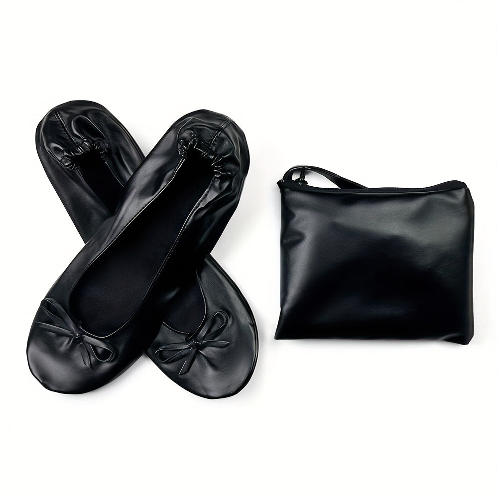 Women's Folding Indoor Dance Shoes Flat Slippers for Weddings