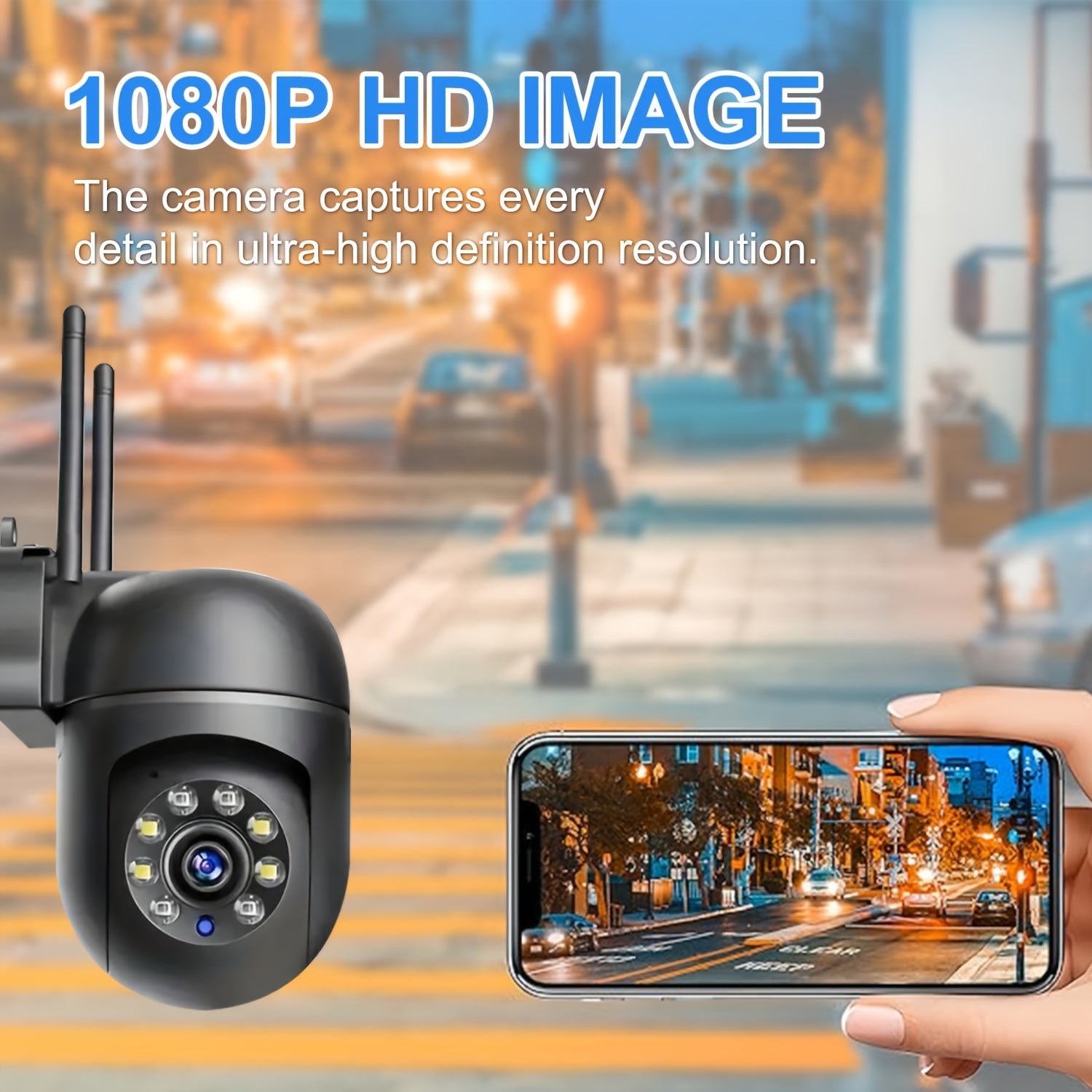 Wireless Security Camera 4-Pack 1080P HD Pan-Tilt Motion Detection Two-Way Audio Smartphone Compatible