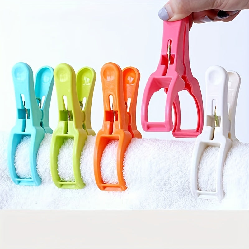 Pack of 5 Large Weather-Resistant Plastic Clothespins for Laundry and Hanging