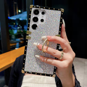Diamond Studded Phone Case for Samsung Models Durable PC Protective Cover
