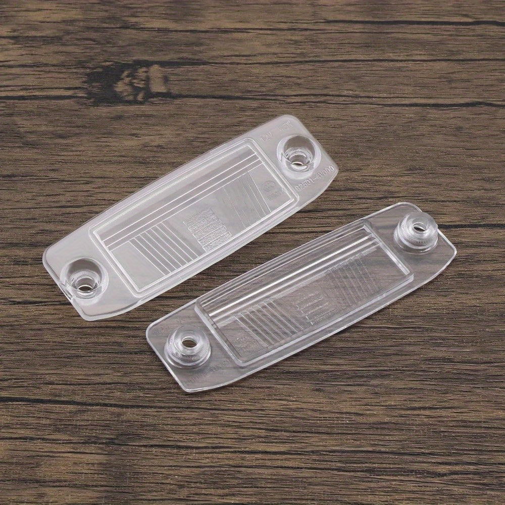 2 Pack Rear License Plate Lamp Covers Clear for Hyundai Kia