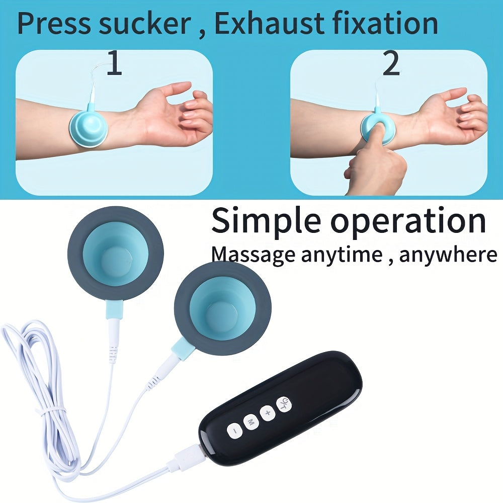 10-rejim, 39-intensivlikka ega ikki stakanli so'rish kubogi massajeri orqa, qo'l, oyoqlar uchun. Qayta zaryadlanadigan batareya va USB zaryadlash imkoniyatiga ega. Moslashuvchan intensivlikka ega ergonomik dizayn.