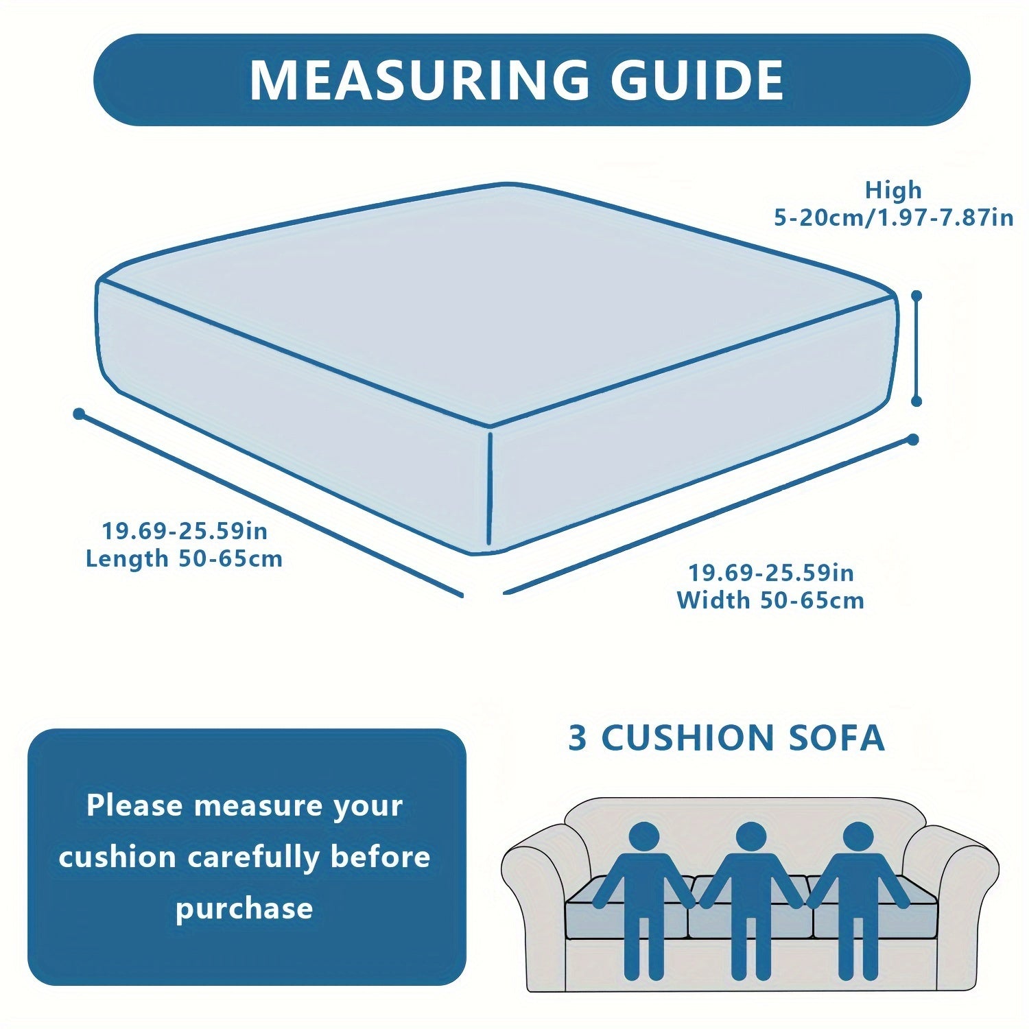 3-Piece Sofa Cover All-Season Dustproof Furniture Protector for Living Room