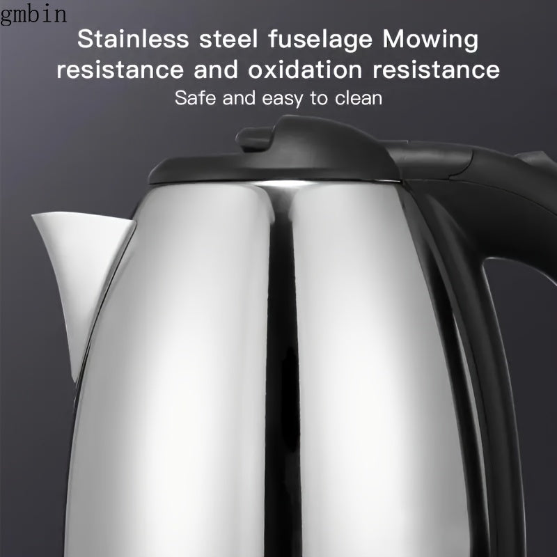Electric Kettle Stainless Steel Glass 1500W Fast Boil Black Accents