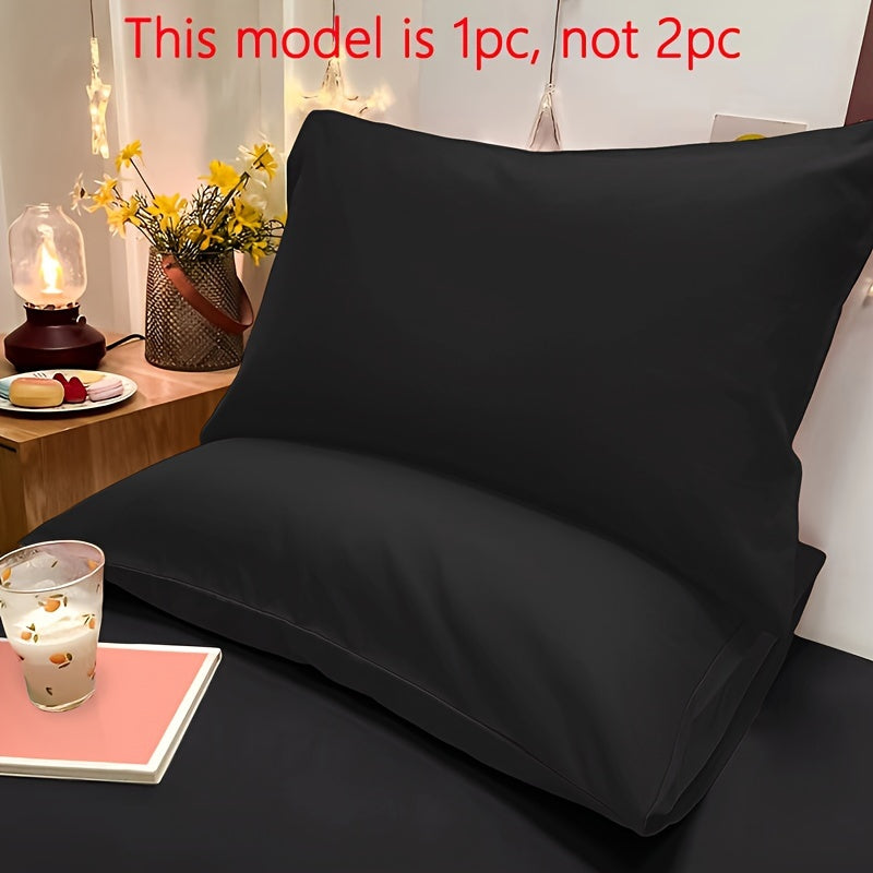 Black Pillow Cover Set Soft Breathable Envelope Closure for Sofa Bed Decor