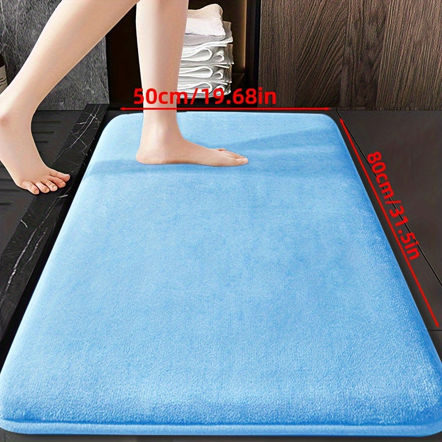 Soft Polyester Bathroom Mat Non-Slip Absorbent Geometric Design for Shower and Bedroom