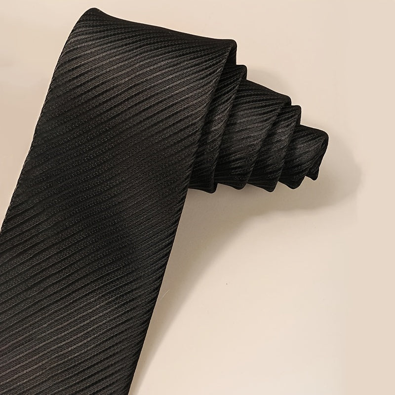 Erkaklar uchun toʻliq rangli chiziqli galstuk, toʻy, ishbilarmonlik, kundalik sovgʻa