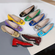 Women's Lightweight Thick Heel Shoes with Round Toe All-Season Use