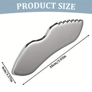 Stainless Steel Facial Gua Sha Tool with Teeth for Relaxation and Massage