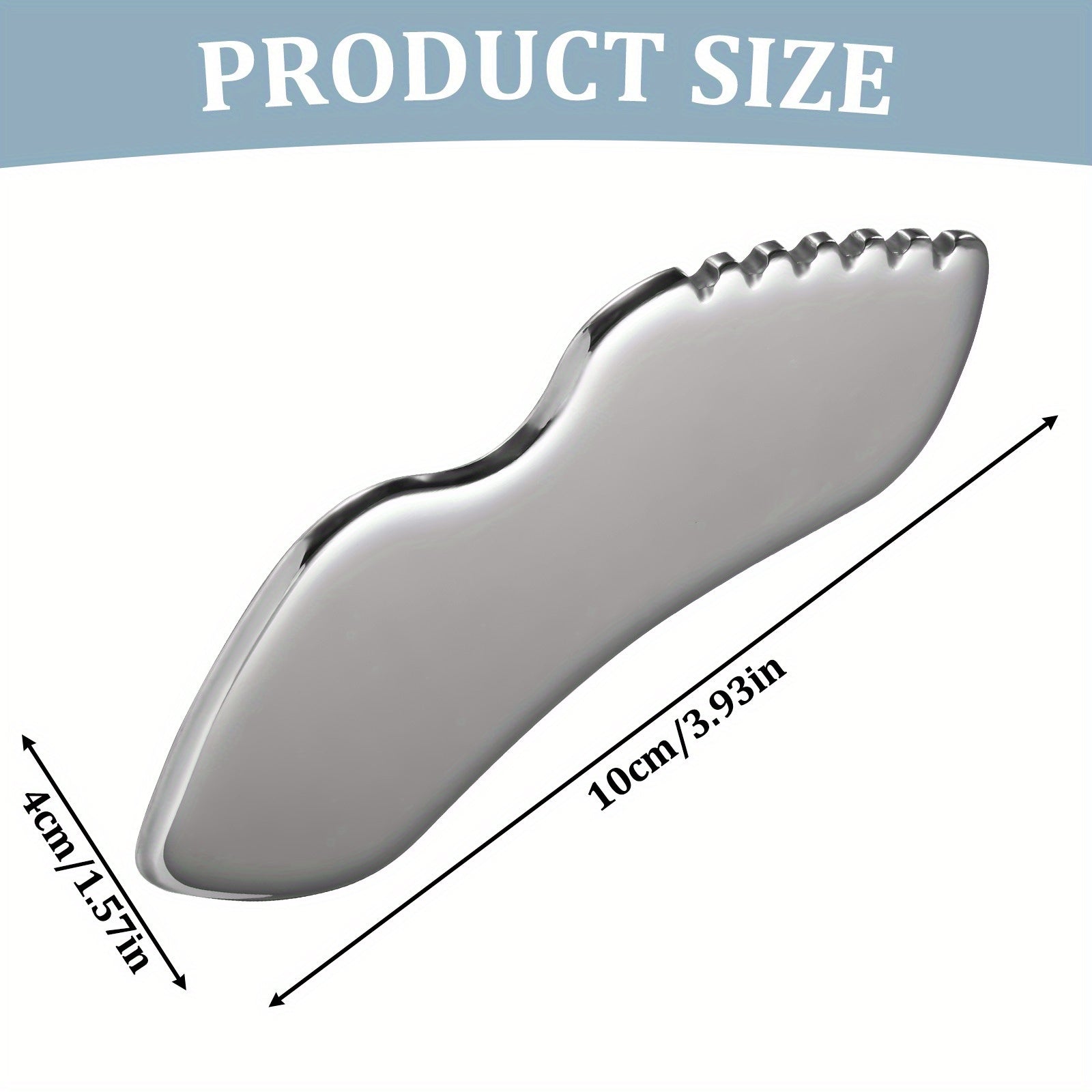 Stainless Steel Gua Sha Board with Teeth Fascia Knife Facial Massage Tool