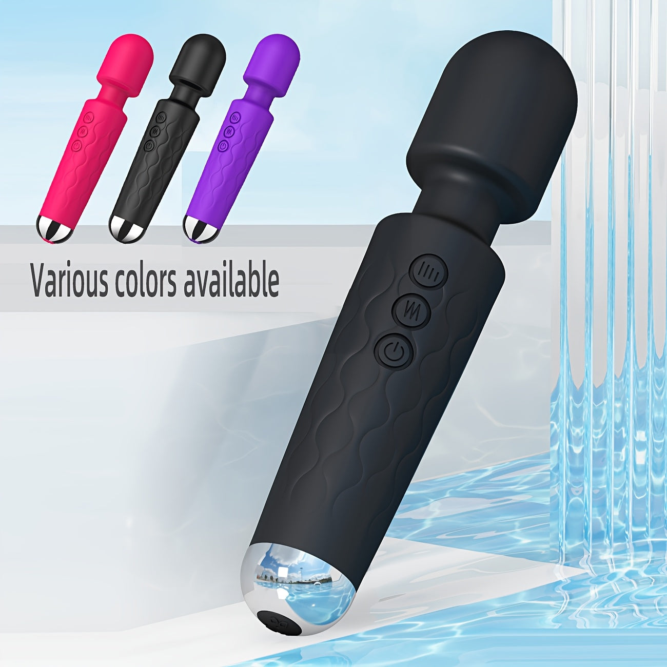Women's Silicone Clitoral and Anal Vibrator Wand Sex Toy