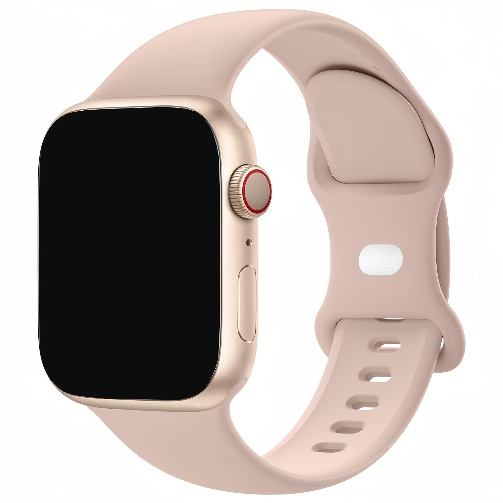 Silicone Waterproof Sweatproof Watch Band for Iwatch Series 9-1 38mm-49mm Butterfly Clasp Skin-Friendly