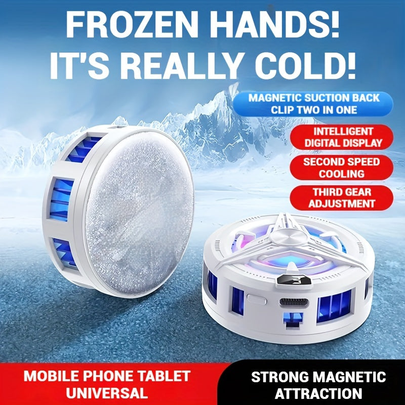 Mini Magnetic Smartphone Tablet Cooler Low Noise Lightweight for Live Streaming Gaming