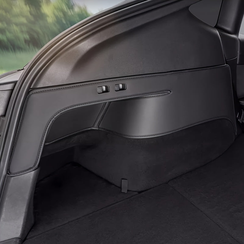 Rear Trunk Side Guards for Tesla Model Y Faux Leather Corner Protectors