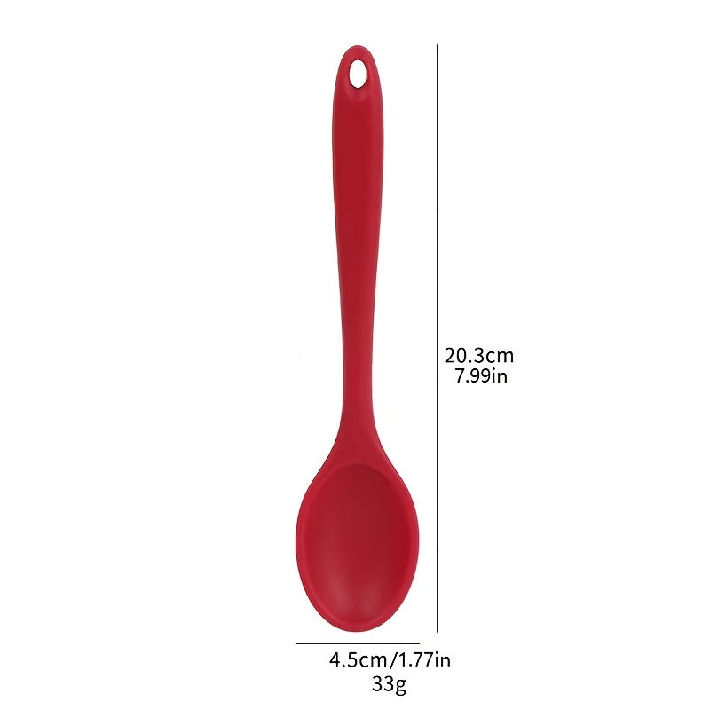 Silicone Soup Spoon Kitchen Utensil Non-Stick Heat-Resistant Cooking Tool