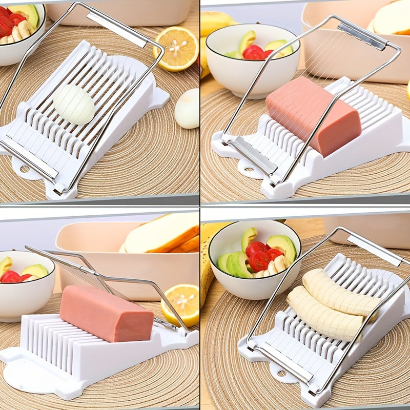 Cortador manual multifuncional de acero inoxidable para queso, frutas, huevos y jamón