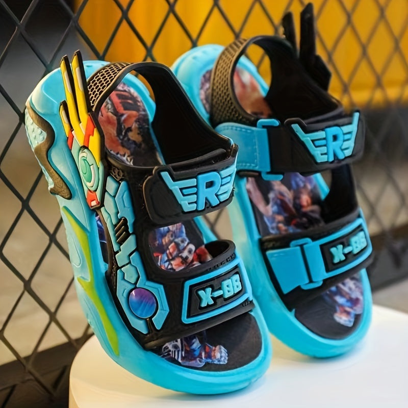 Boys' Summer Sandals Lightweight Durable Rubber Sole Casual Beach Shoes