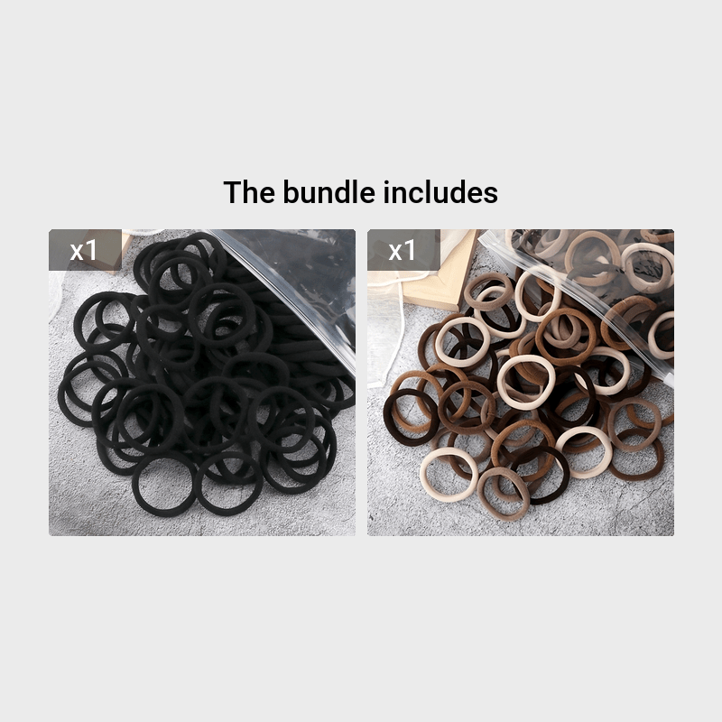 Women Basic Hair Bands 50pcs Elastic Solid Color Hair Accessories