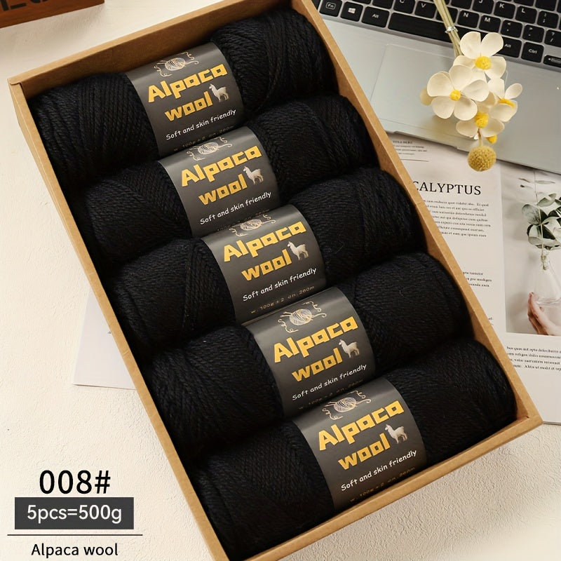 Multicolored Alpaca Wool Yarn 500G Thick Knitting Needles for Autumn Winter Projects