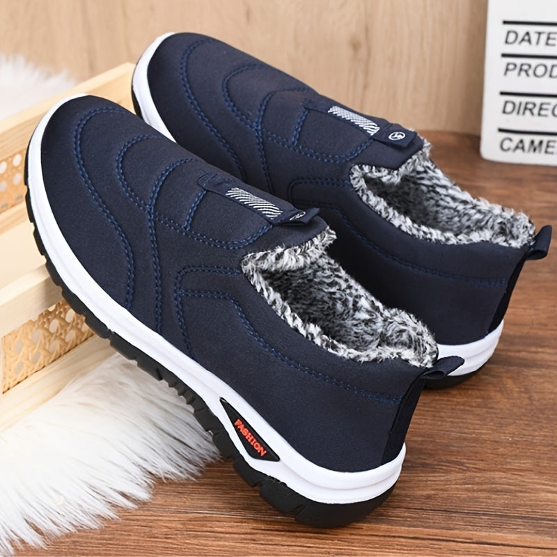 Men's Winter Fleece Snow Boots Non-Slip Ankle Casual Outdoor