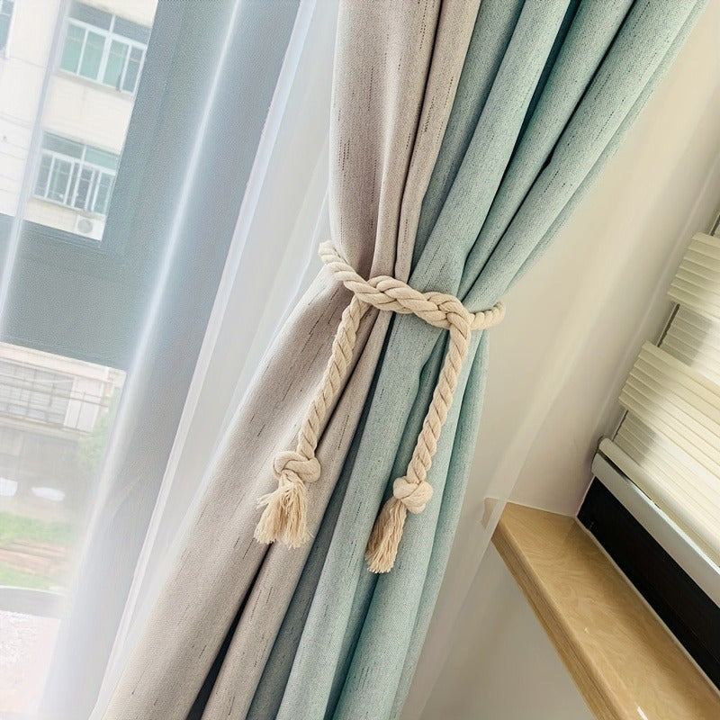 Set of 2 Curtain Tiebacks Rope for Indoor Outdoor Use in Living Room Bedroom Kitchen