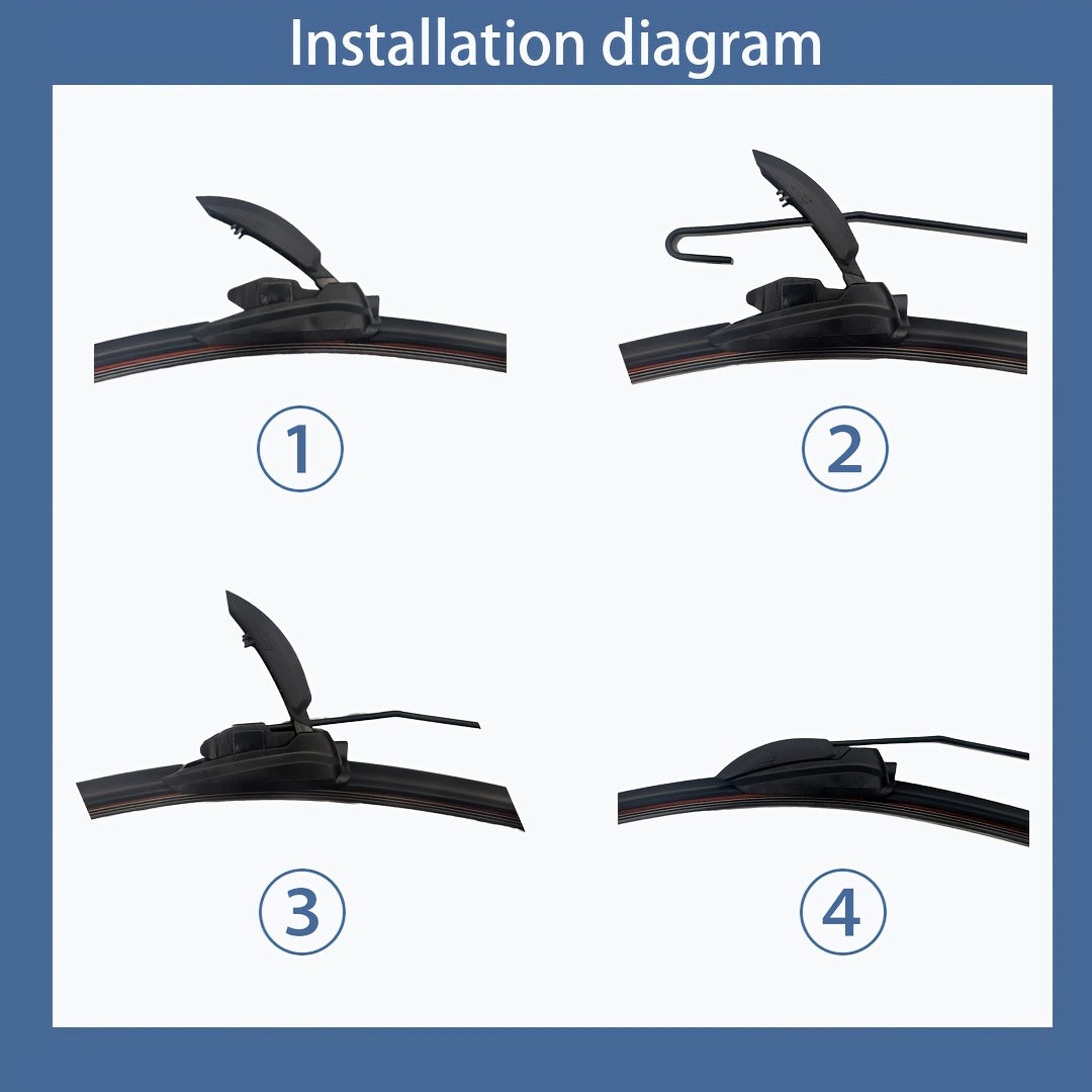 All-Season Four-Blade Wiper Blade with J/U Adapters, Quiet, Full Size