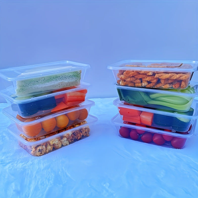 38 Clear Square Meal Prep Containers with Lids 22oz BPA-Free Microwave Freezer Safe