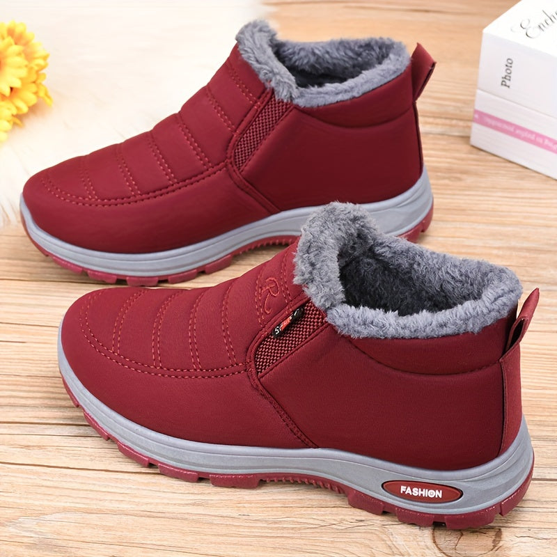 Unisex Winter Boots Thick Sole Cold Weather Insulated Ankle Hiking Boots