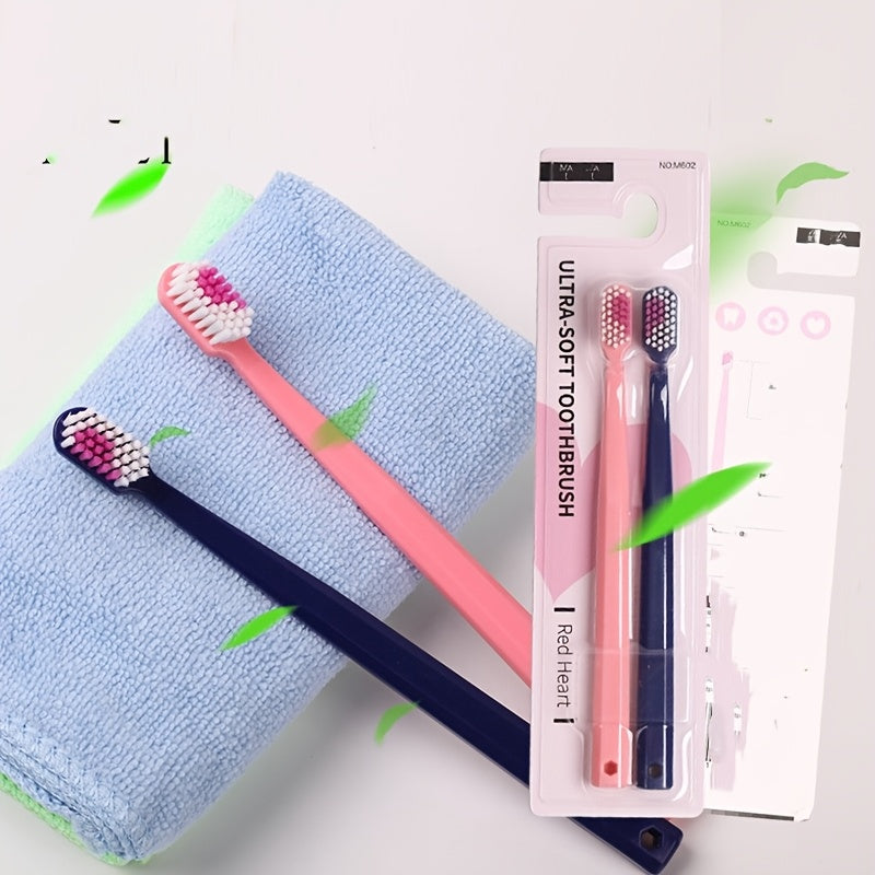 Adult Soft Bristle Toothbrushes Pack of 2 4 or 6 Compact Head Travel Friendly