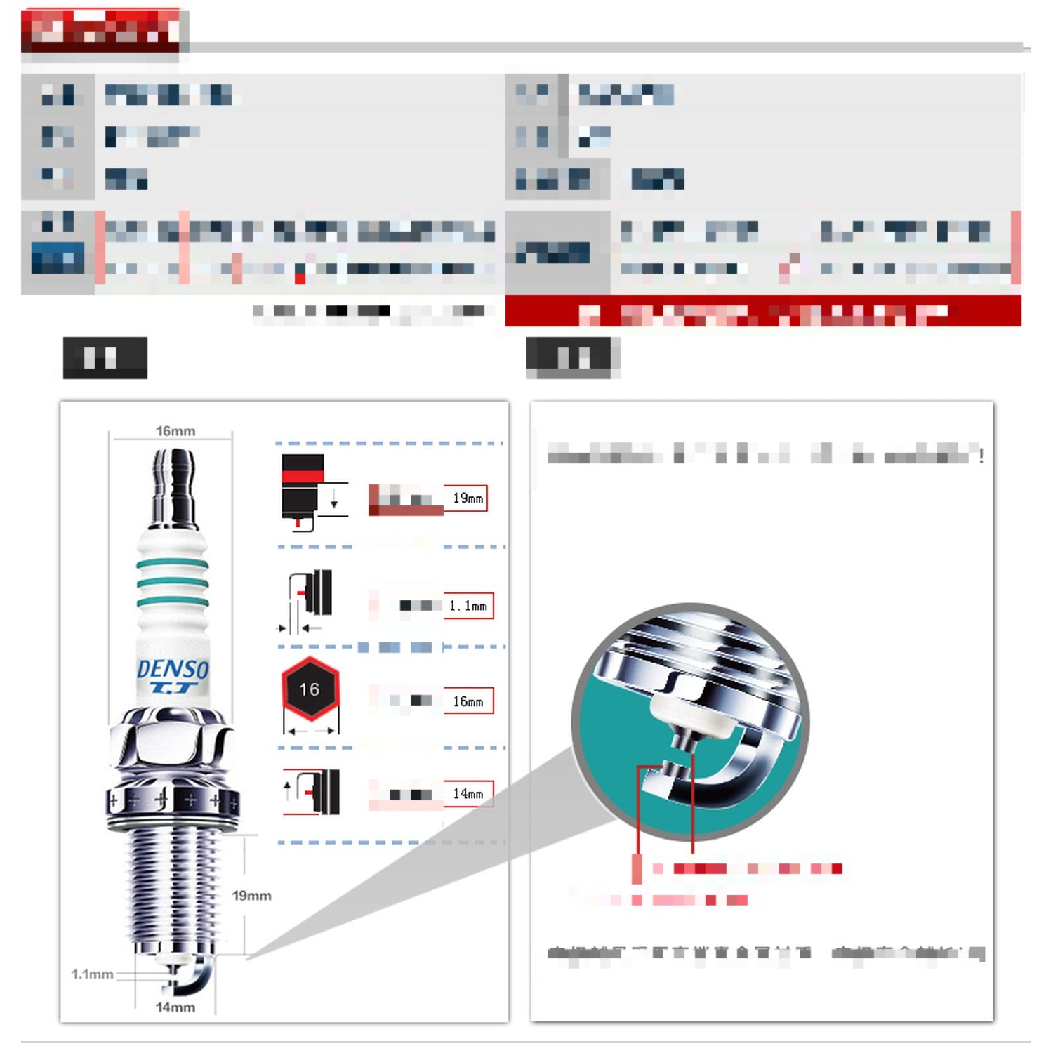 Spark Plug OE Replacement for Cars Durable High Performance