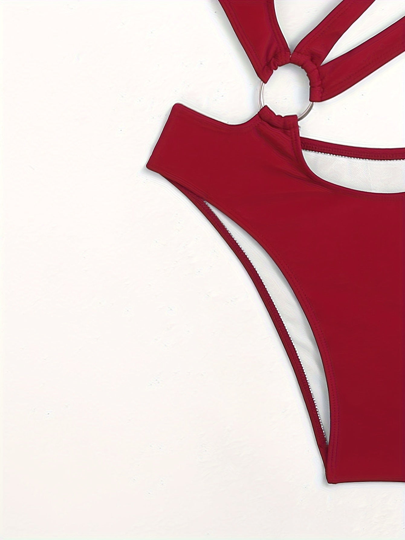 2024 Bir qismli suzish kostyumi, Sexy, toʻliq rangli, naylon spandeks, asimmetrik spaghetti strap