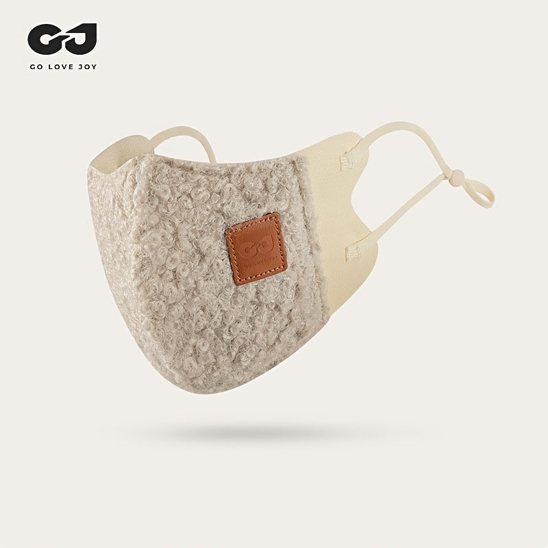 Winter Plush Double-Layered Face Mask for Men Women Warm Windproof Polyester