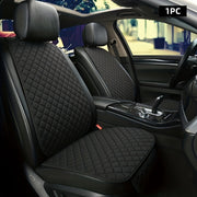 Universal Linen Car Seat Cover Set with Backrest for Driver and Passenger