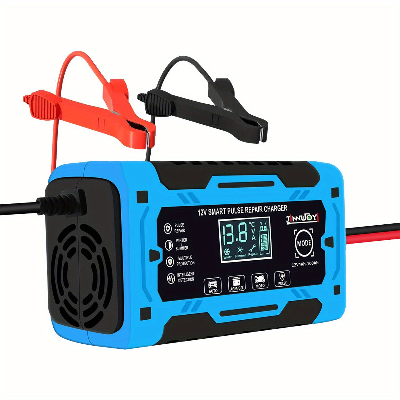 Car Battery Charger 12V 6A Smart Pulse Repair Magnetic Overcharge Protection