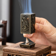 Metal Incense Holder with Traditional Chinese Floral Design for Aromatherapy and Home Decor