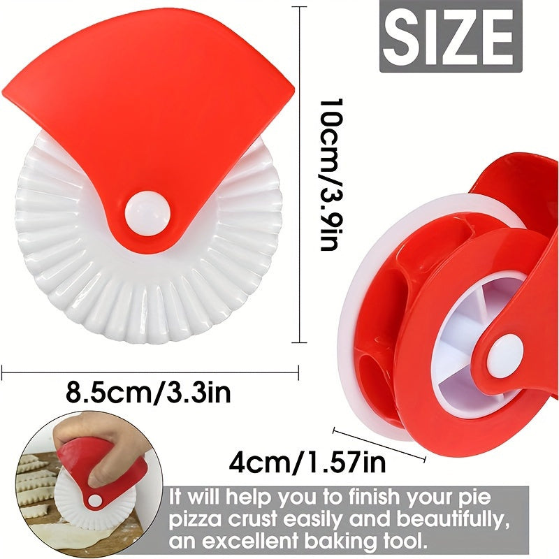 2 dona pechene uchun plastmassa kesish g'ildiraklari, piroglar va wontonlar uchun pishirish va pishirish asbobi
