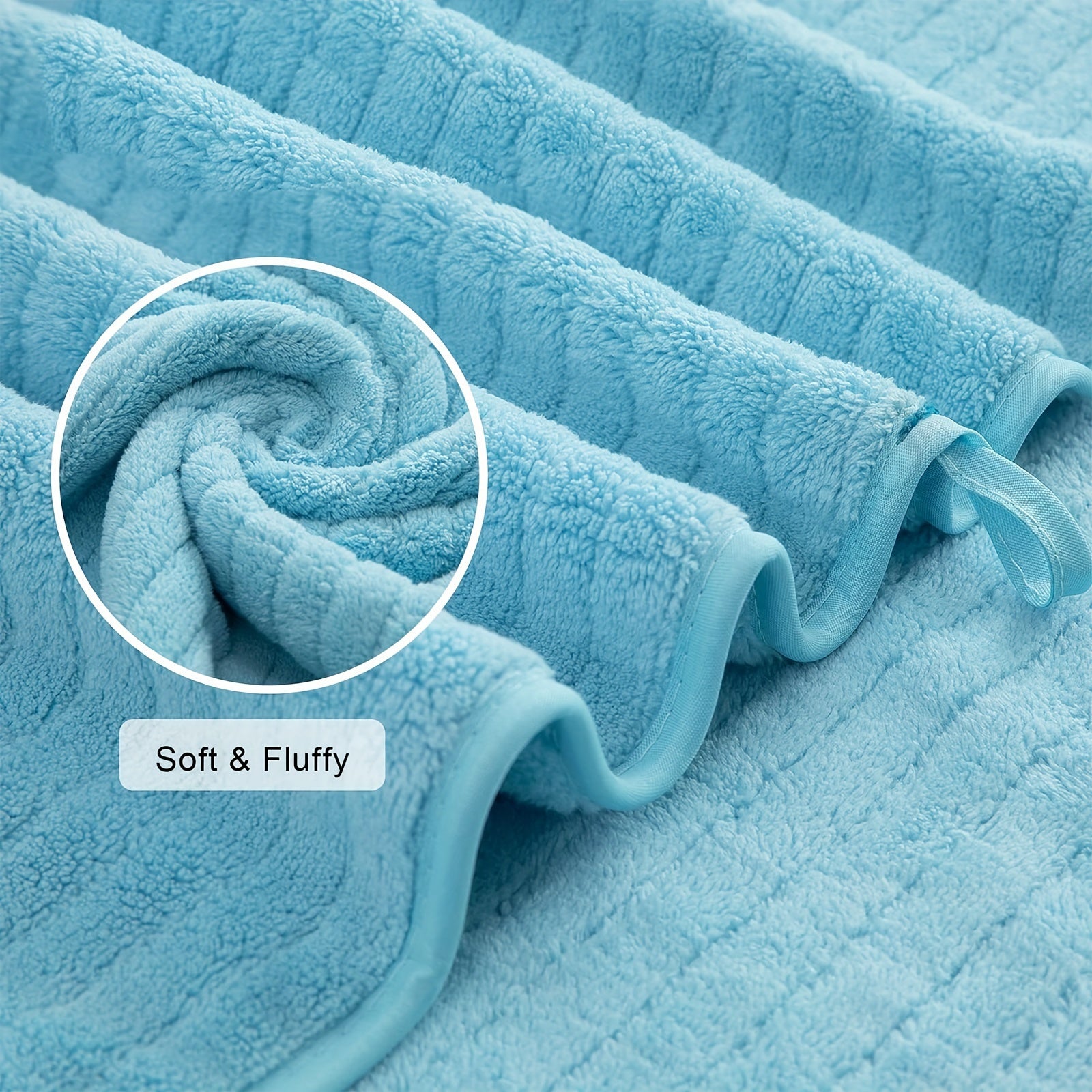 Mikrofiber sochiq to'plami 2 ta hammom varaqasi va 6 ta hammom sochiqdan iborat, kulrang, pushti va ko'k chiziqlar bilan. Tez quriydigan va yuqori darajada namni so'radigan, dush, plyaj, spa va sport zalida foydalanish uchun.