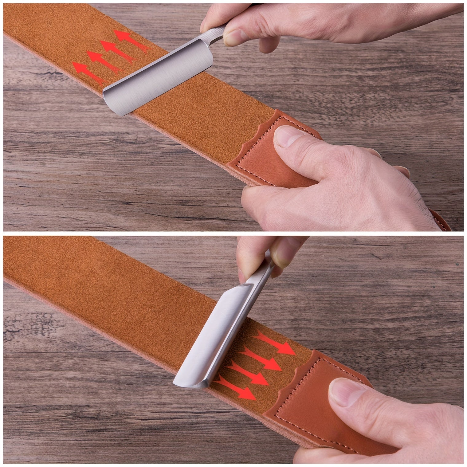 Набор камней для заточки ножей с комплектом точильных камней, нескользящая основа, кожаная полировка