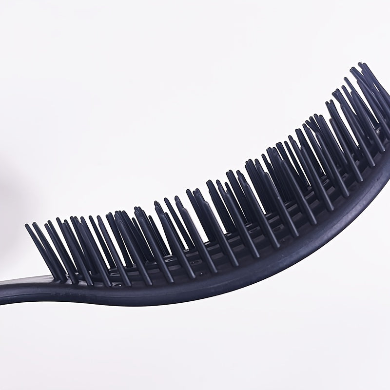 Peine hueco para el cabello con masajeador de cuero cabelludo, antiestático y desenredante, herramienta de peinado de plástico