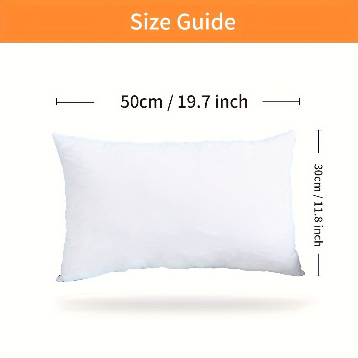 White Polyester Fabric Square Pillow Insert Filled with Soft Fluffy 3D Fiber for Home Decor