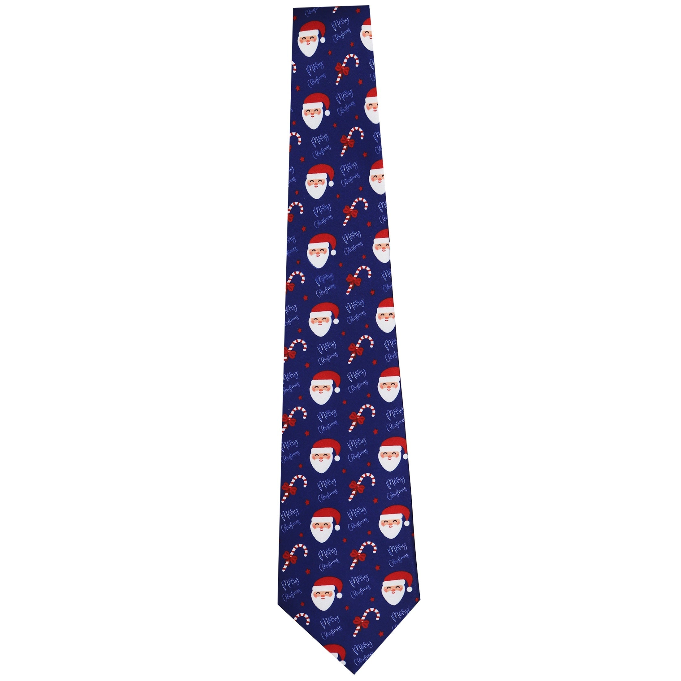 Unisex Christmas Tie Polyester Santa Snowman Candy Cane Holiday Party Accessory