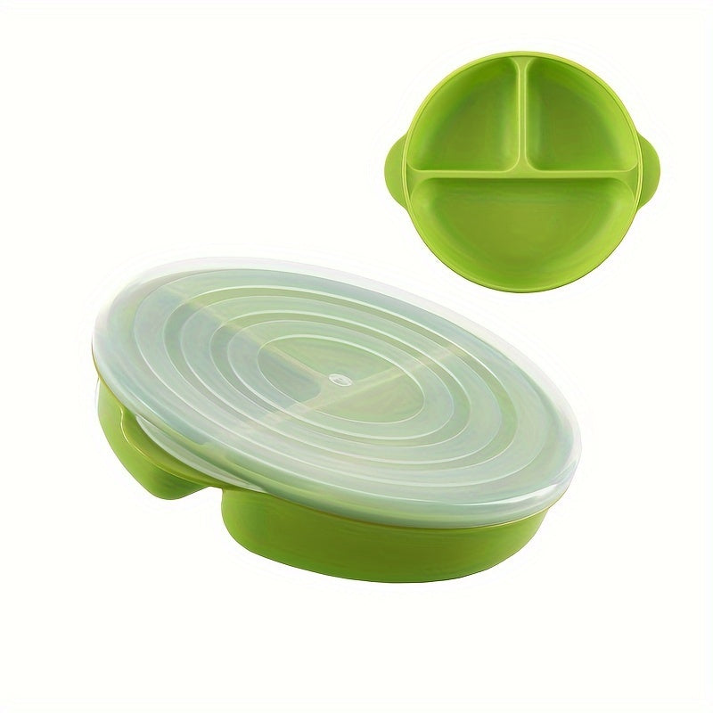 Bolalar uchun bo'lingan plitalar BPAsiz, mikroto'lqinli pechga mos, idish-tovoq mashinasiga mos, 3 bo'lak, yorqin ranglar