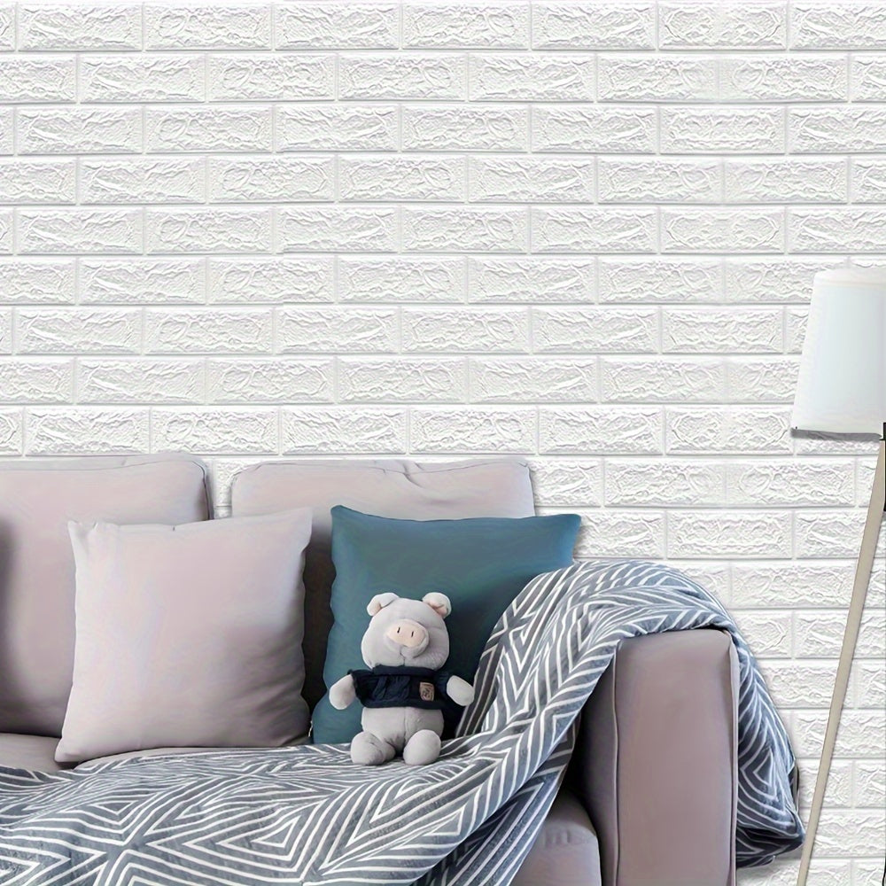 Водонепроницаемые самоклеящиеся обои с 3D-узором кирпича, легко наносятся для ремонта дома и декора спальни.