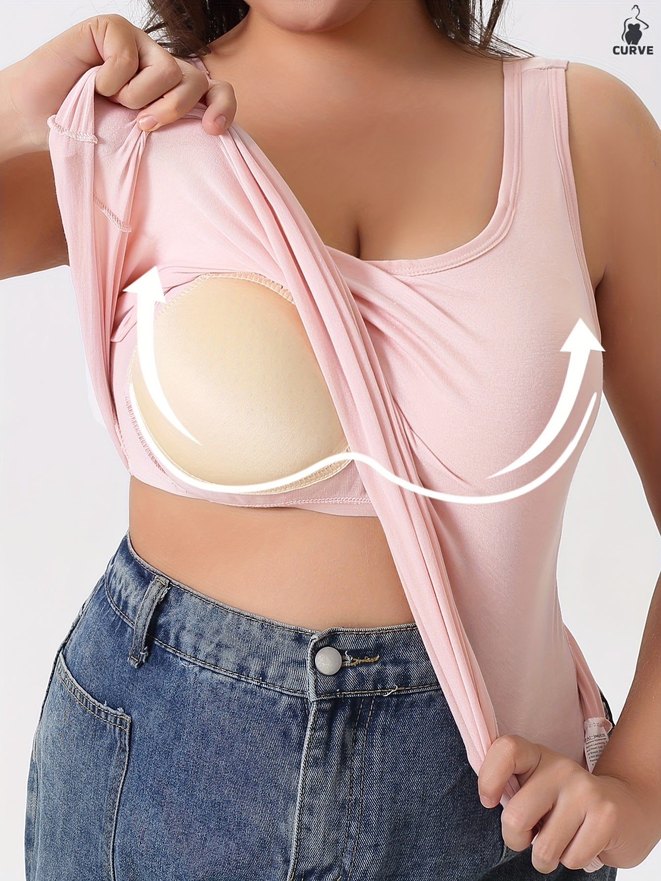 Plus Size Sleeveless Sports Tank Tops 3 Pack with Built-In Bras Breathable Viscose for Running and Fitness